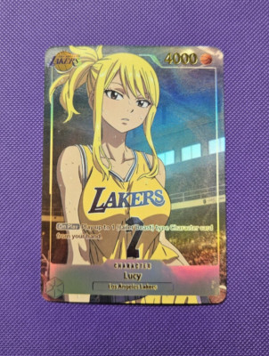 Lucy Heartfilia - Anime Waifu Custom Fanmade Lakers Series Holo ACG Card