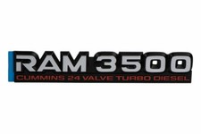 98-02 Dodge Ram 3500 Cummins 24 Valve Turbo Diesel Emblem Nameplate Badge Mopar
