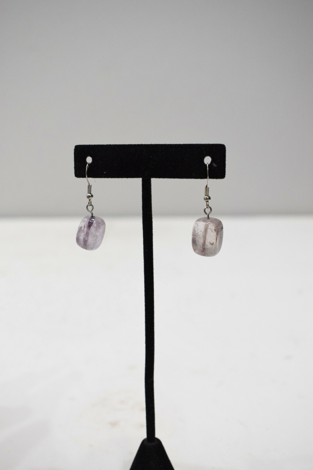 Lavender Quartz Stud Earrings for Women Hypoallergenic Healing Crystal Jewelry Gift