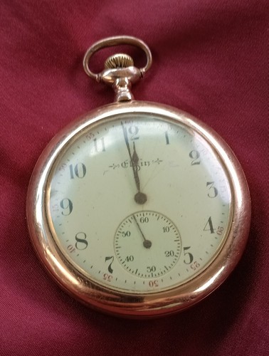 Elgin Pocket Watch 14K RGP 25 Years Guarantee case Keeps Time Made USA🇺🇸 Nice1