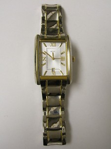 silver rectangle watch