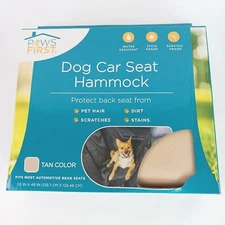 Dog car travel hammock PAWS FIRST 55"x49" water resistant stain & scratch proof