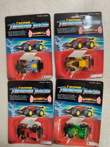 Vintage Sonic Toys 2 Way Engine Thunder Racer Set of 4 complete very rare - 第 1/8 張圖片