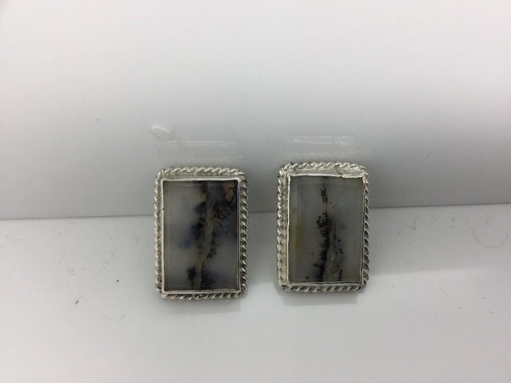 RECTANGULAR SHAPE QUARTZ STERLING SILVER EARRINGS - image 8