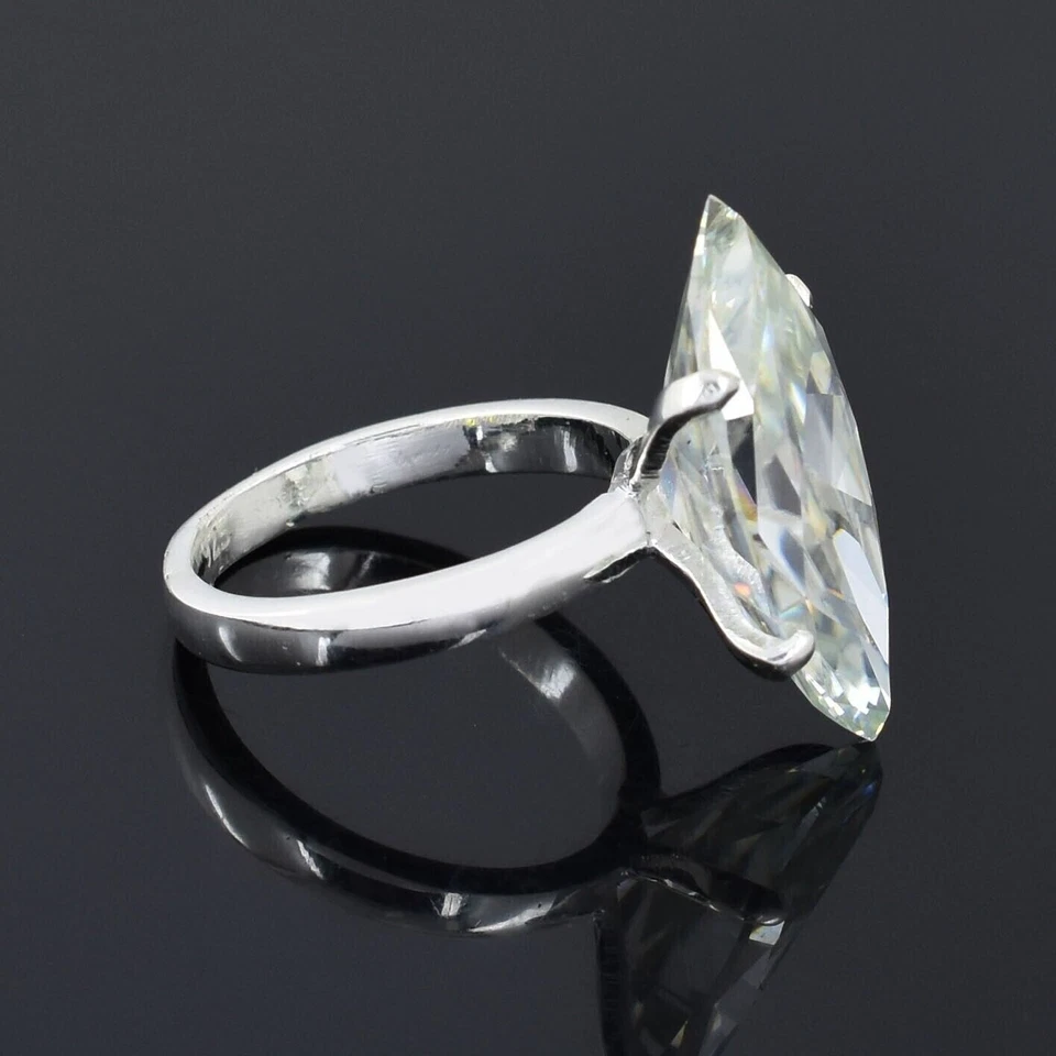 Black Friday! Anillo de plata de ley 925 con diamantes blancos de 7,5 quilates certificado VS para amor Foto 2 de 4