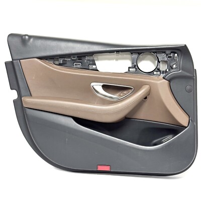 W213 MERCEDES 2017 E300 FRONT LEFT INTERIOR DOOR PANEL TRIM COVER BROWN OEM 60K