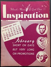 1955 "INSPIRATION" MOVIE THEATRE MAGAZINE (FEB) VALENTINES DAY, JALOPY NIGHT ETC