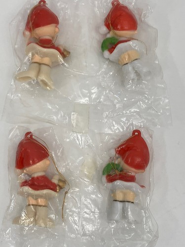 Lot 4 Vintage Celluloid Elves 2 3/4" tall NEW Old Stock Hong Kong - Picture 6 of 9