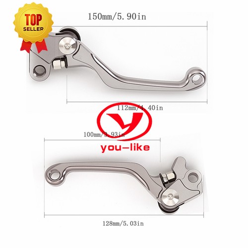 CNC Pivot Off-road Brake Clutch Levers For CRF250R CRF450R 2004-2006 2005 Gray - Picture 15 of 16