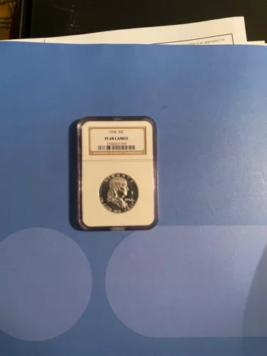 1958 proof 68 cameo franklin half dollar ngc price 935.00