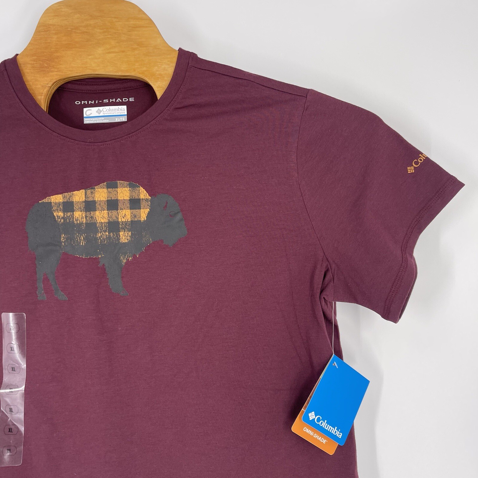 Columbia Women's XL Buffalo Check Buffalo T Shirt New thumbnail 2