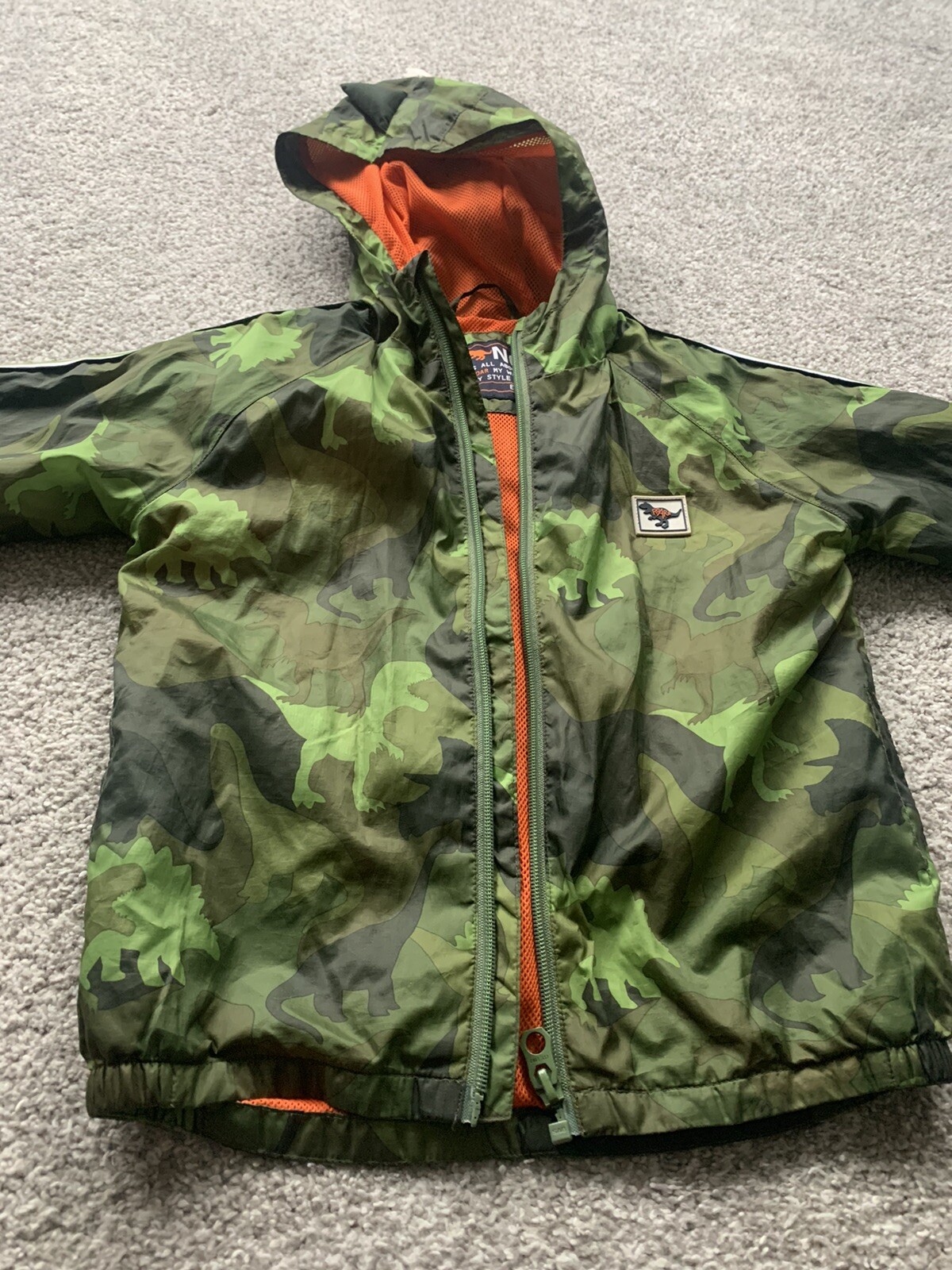 Boys Next Camouflage Raincoat Dinosaur 