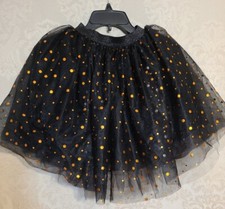 Halloween Tutu Disney Minnie Mouse Black Net/Nylon With Orange Size Sm 6-6X