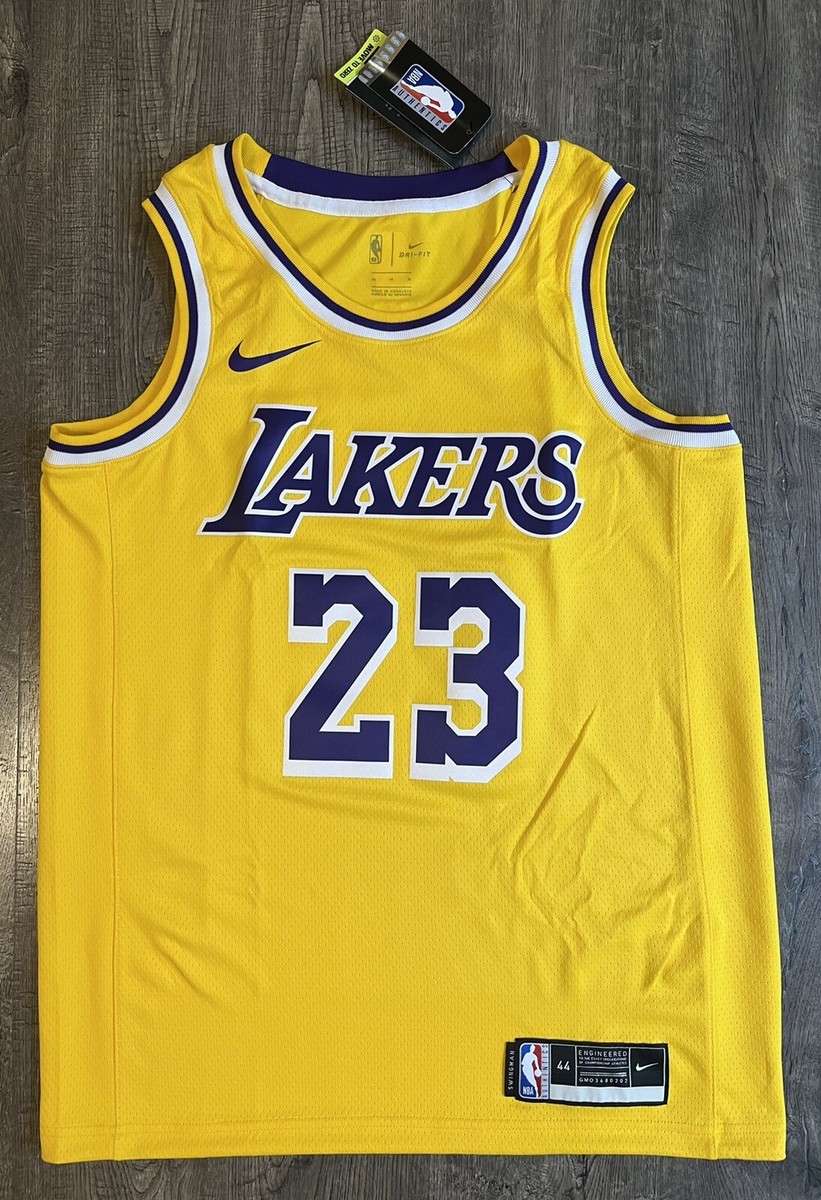 NBA Lebron James Lakers ユニフォーム ナイキ L LEBRON JAMES Los Angeles LA LAKERS Nike KB Logo Gold SWINGMAN