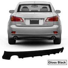 Gloss Black For 2006-2013 Lexus IS250 IS350 4Door Rear Diffuser Bumper Lip PU