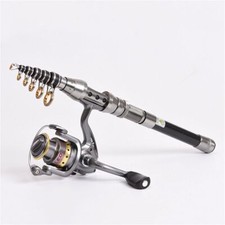 Portable Telescopic Fishing Rod Carbon Fiber Travel Retractable Spinning Poles