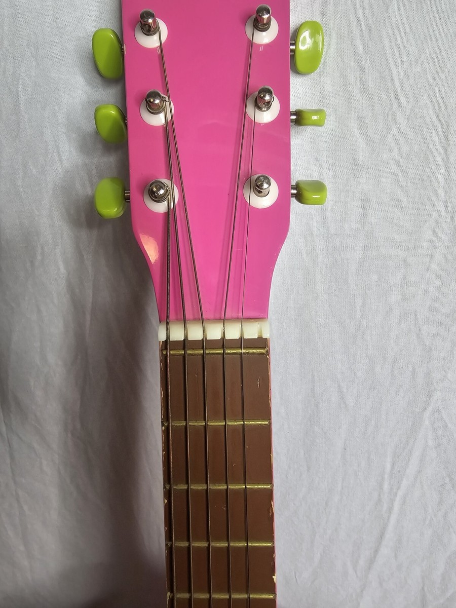 手作額付き銅版画　title「Acoustic Kitty」 Hello Kitty Six String Acoustic 30