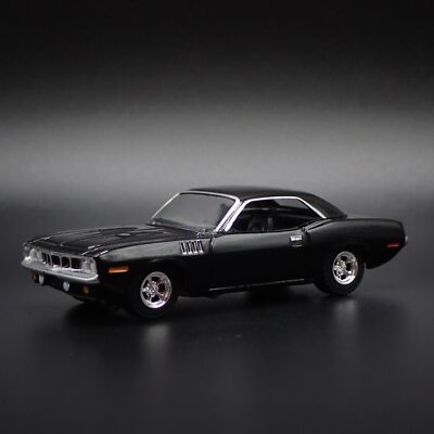 1971 71 PLYMOUTH CUDA MUSCLE CAR BLACK 1:64 SCALE