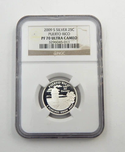 2009 S Silver Puerto Rico State Quarter NGC PF 70 Ultra Cameo