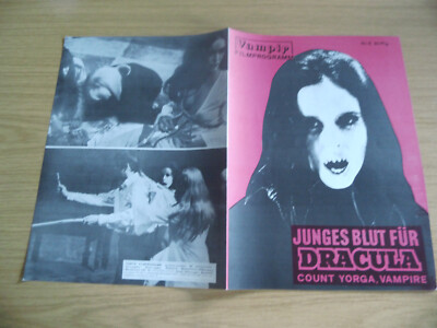 Vampir Filmprogramm Nr. 6 Junges Blut für Dracula, Robert Quarry  Donna Anders