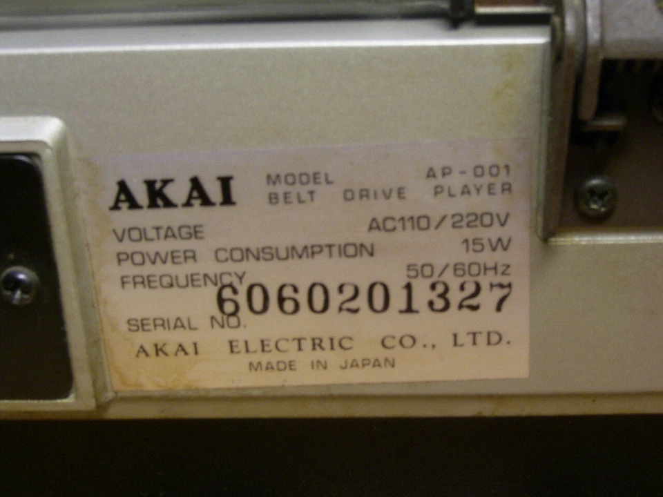 Akai Plattenspieler AP-001 vintage, revidiert+repariert. Shure M95G-LM System - Bild 3 von 4