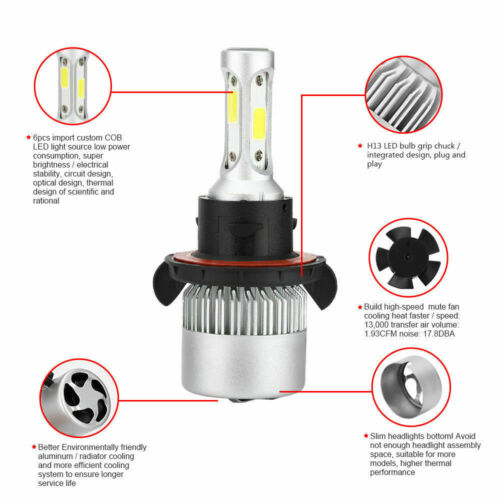 For 2010-2013 Ford Transit Connect 6x LED Headlights + Fog Lights Bulbs Combo S2 - Picture 3 of 12