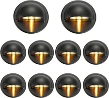 Pack of 10 Warm White Low Voltage LED Deck Lights kit Φ1.38 Outdoor Garden Yard