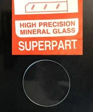 1.0mm Thick Flat Round Mineral Glass Watch Crystal 30.1mm - 32.0mm Diameter