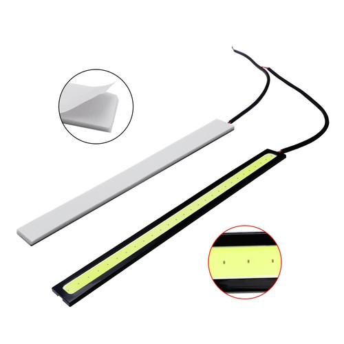 10x 12V LED Strip DRL Daytime Running Lights Fog COB Car Lamp Driving Waterproof - Picture 5 of 15