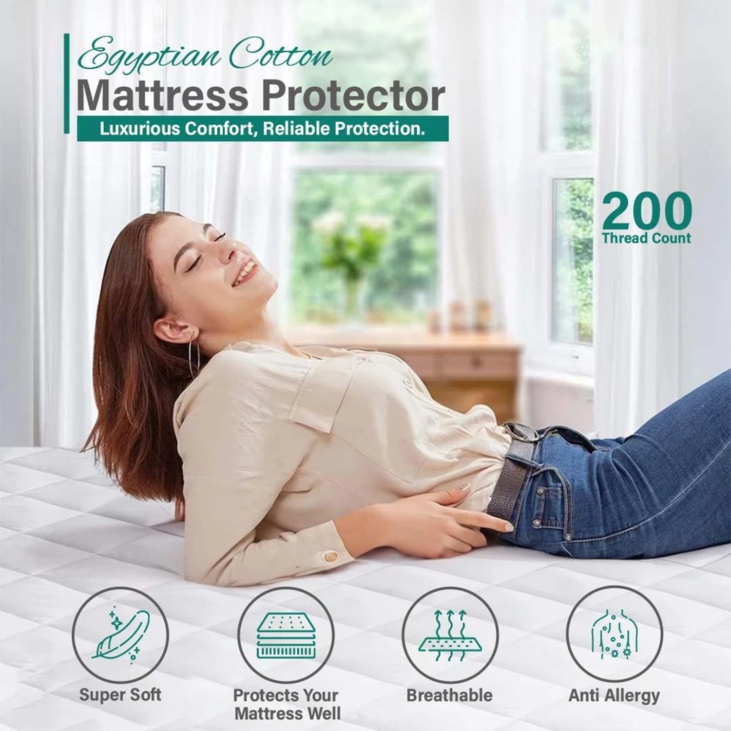 Quilted mattress protector