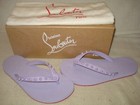 100% AUTH NEW WOMEN CHRISTIAN LOUBOUTIN LOUBI FLIP FLOP SPIKE SANDAL EU 40/US 10 — photo 2