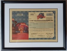 Planet Hollywood International Aktie Nr. PH 6555 14.10.1999 Certificate of Stock