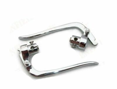 Inverted Chrome Plated Brake Clutch Lever Set 1 Inch For Universal BSA Triumph