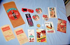 Lot of Vintage Coca Cola Coke Paper Items-Postcards, Sleeves, Etc.-Lot 7