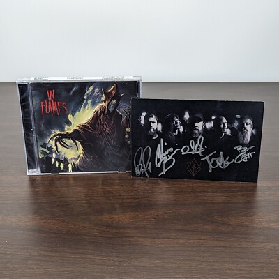 IN FLAMES Foregone CD with Autographed SIGNED Postcard - NEW - FREE SHIP