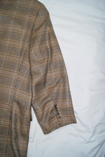 jack victor blazer cappotto sportivo giacca uomo 42R saks avenue marrone plaid cashmere - Foto 15 di 20