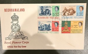 Botswana First Day Cover 1960 Royal Pioneer Corps. Scott #188-191 See Scan