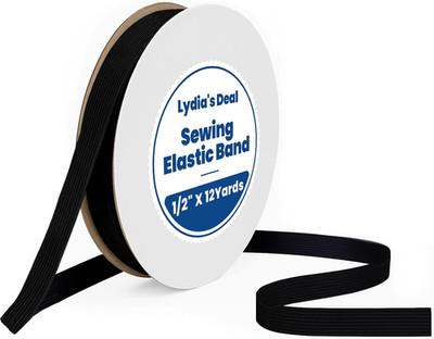 Elastic Band for Sewing 1/2 Inch Wide 12 Yards, Durable & Soft High Elasticity S