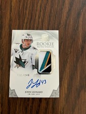 2020-21 UPPER DECK THE CUP - ROOKIE AUTO  4 COLOR PATCH - JOHN LEONARD 132/249