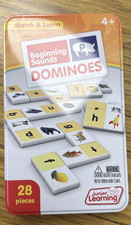 Junior Learning Beginning Sound Dominoes Phonics Game Preschool Montessori JL492