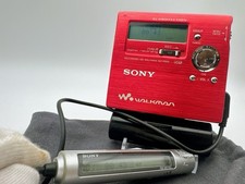 Sony MZ-R909 Red MiniDisc Recorder MDLP Player with Remote Japan Tested Working