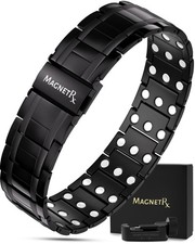 MagnetRX 3X Strength Magnetic Bracelets 23 centimeters, Black 3X Strength