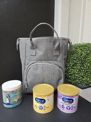 Enfamil Diaper Bag Backpack Bundle w/ NeuroPro Gentlease Formula & Preggie Drops