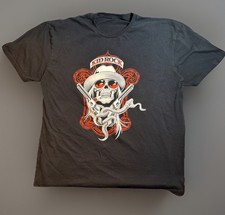Kid Rock Snake Label T-Shirt Black Large 2025 Tour Skull Pistols
