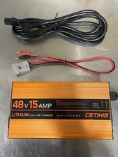 Cetihio 48 Volt Lithium Battery Charger for Golf Carts with Anderson Plug 15 AMP