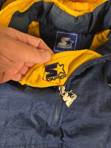 Vintage Starter Jacket Adult Size L Large University of Michigan Wolverines READ - Picture 10 of 21