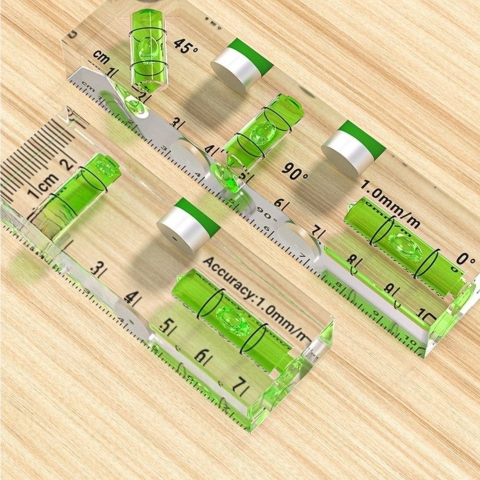 Lexan Ruler Acrylic Level Ruler with Powerful Magnet Base for Metal Surfaces Hands ...