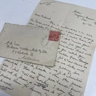 ORIGINAL VINTAGE Ephemera Love Letter Hand Written 1925 Melbourne Junk Journal