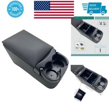 Universal Truck Bench Seat Console With Cup Holders - Grey