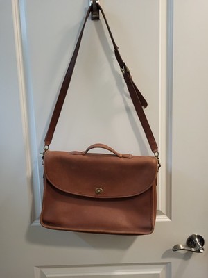 Купить vintage coach metropolitan black leather briefcase